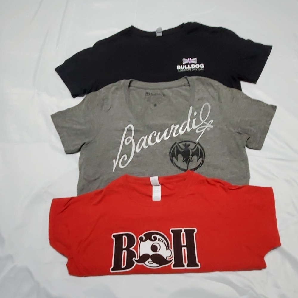 3 women's alcohol t-shirts size large